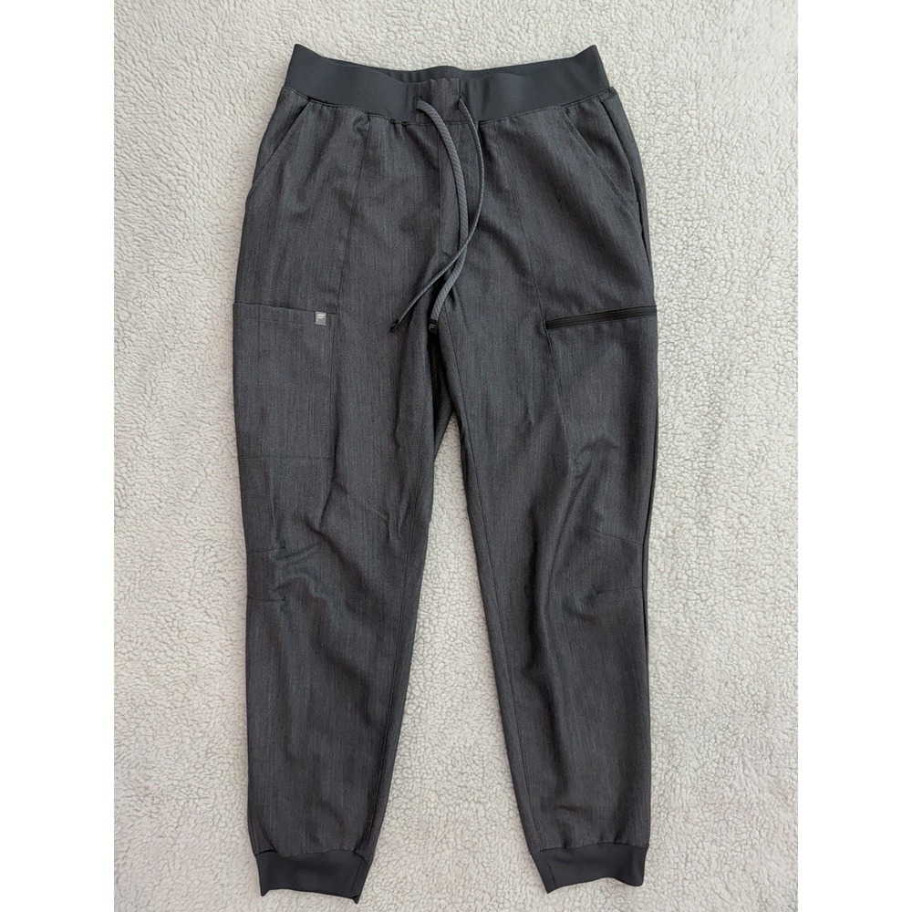 Fabletics Ion Scrub Pants Medium Charcoal Drawstring Stretch Workwear